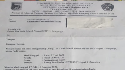 Wali Murid Adukan SMPN 1 Marga Tiga Lampung Timur, Pihak Sekolah Ketar Ketir 