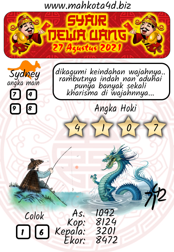 Syair Prediksi Togel Sydney - SDY Jum'at, 27 - Agustus - 2021