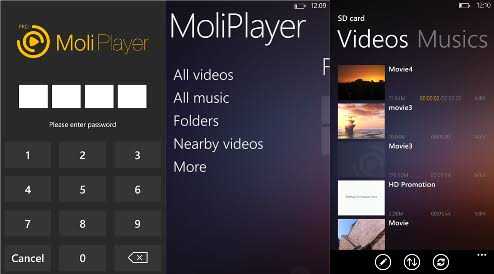 Moliplayer windows phone