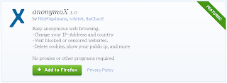 Anonymox firefox plugin download page