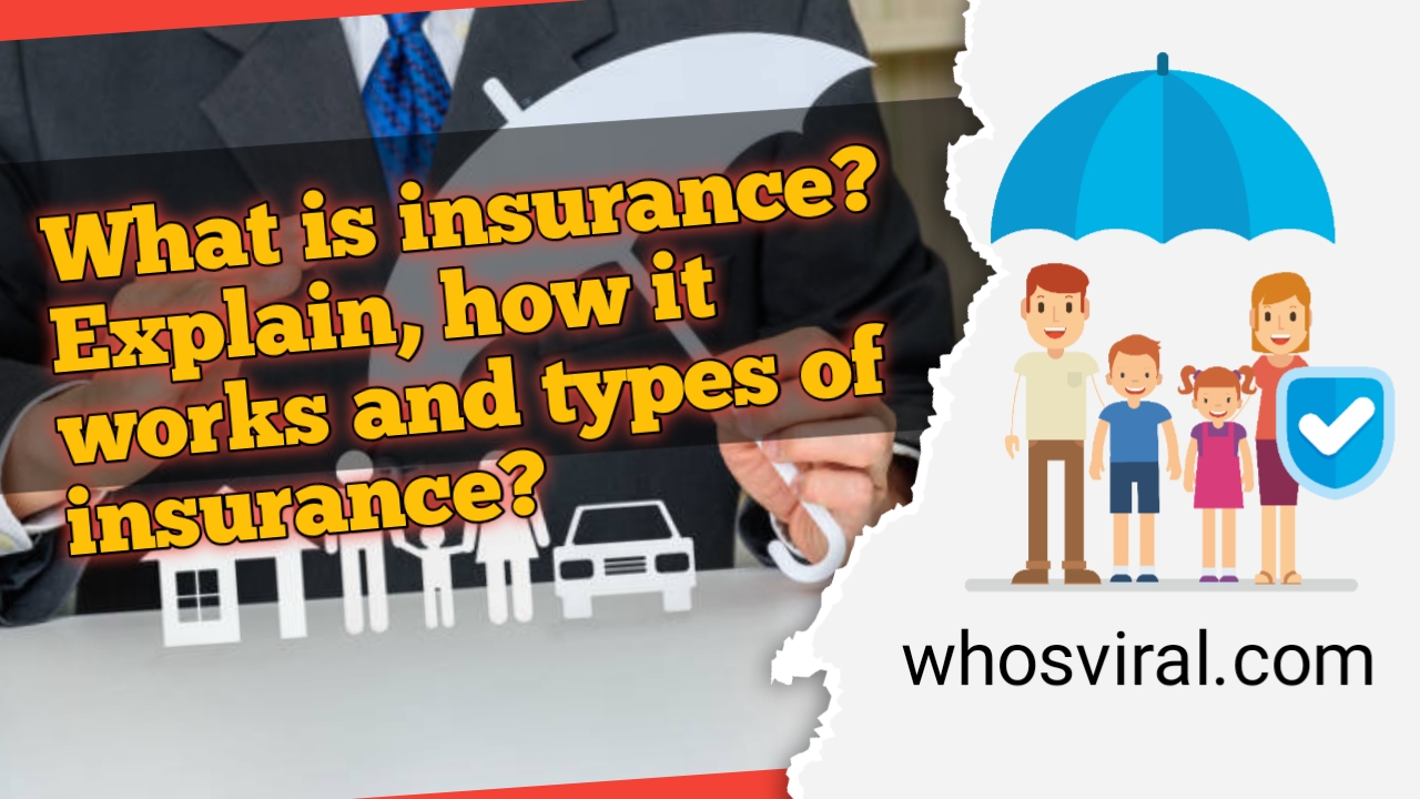 What is insurance? Explain, how it works and types of insurance