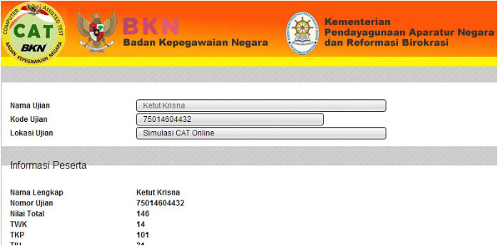  Cara  Mendaftar  Gratis Latihan Simulasi  CAT  BKN  2021 