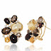 Cluster stone earrings