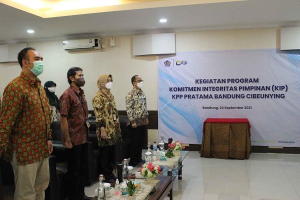 Giat Program Komitmen Integritas Pimpinan (KIP) KPP Pratama Bandung Cibeunying (Jumat, 24/09/2021)