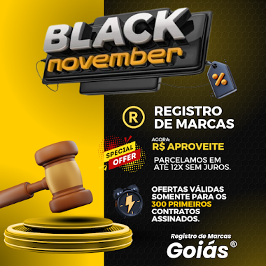 Promoção Black November - Registro de Marcas Goiás