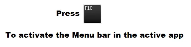 f10 shortcuts for windows