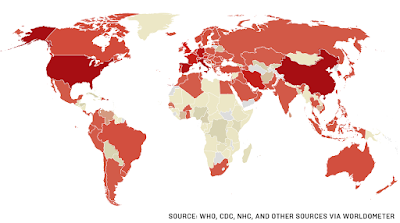 coronavirus affected countries,corona virus affected countries map