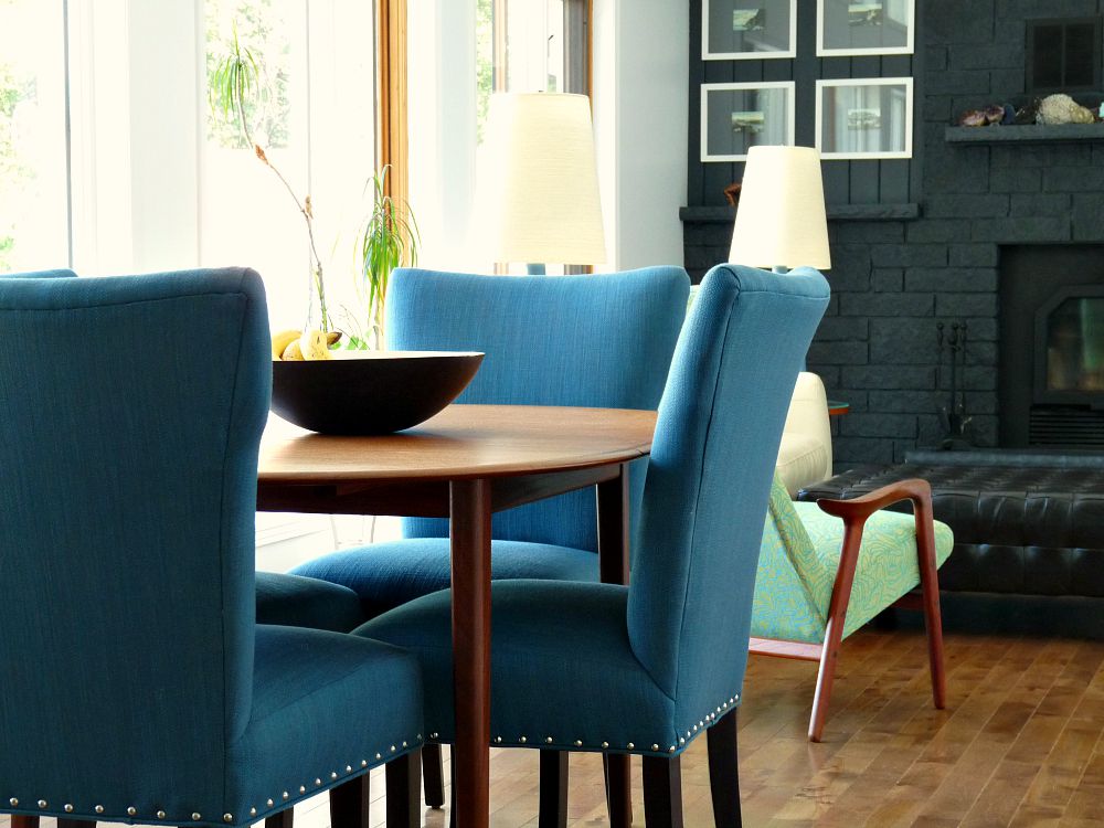 Castraveight New Blue  Tweed Dining  Room Chairs  Update the 