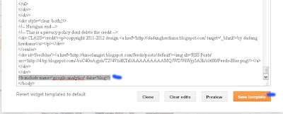 Menambahkan Google Analytic pada Blogger
