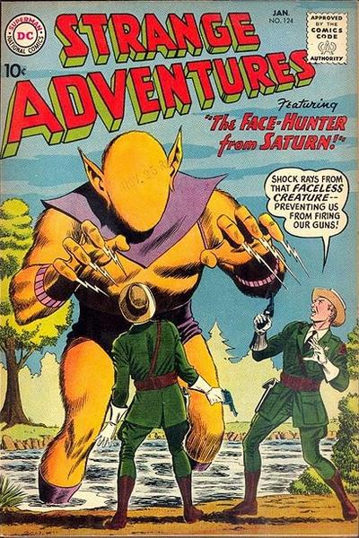 Faceless Hunter - Strange adventure #124 dc comics 1961