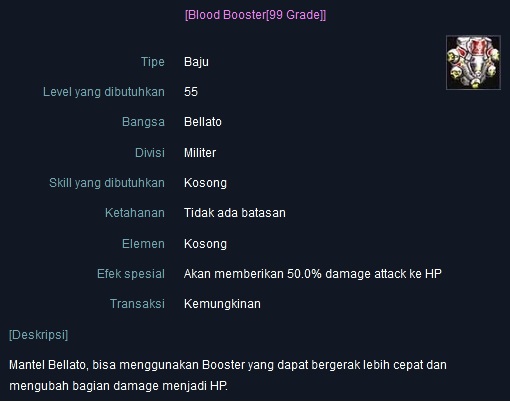 Bellato Blood Booster[99 Grade]