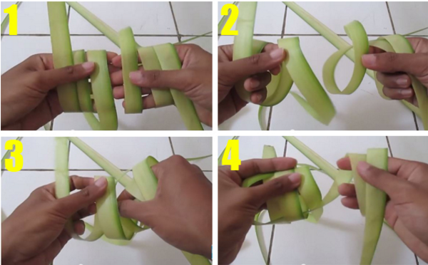  Cara membuat ketupat  paling mudah Keahlian Tangan Manusia