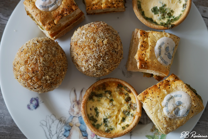 Savoury treats in the Piglet's Pantry Vegetarian Afternoon Tea