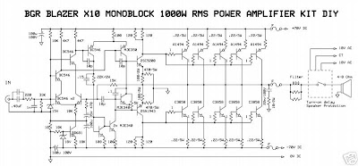 1000W Audio Power Amplifier Blazer Circuit Circuit diagram