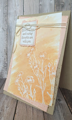 Quite Meadow Stampin Up vintage style watercolour wash card