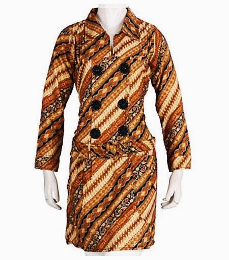 Terbaru model baju batik resmi  wanita penuh warna