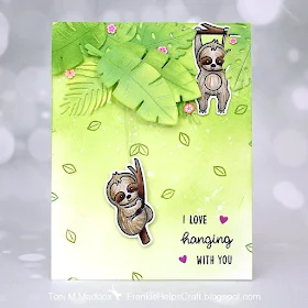 Sunny Studio Stamps: Silly Sloths Customer Card by Toni Maddox