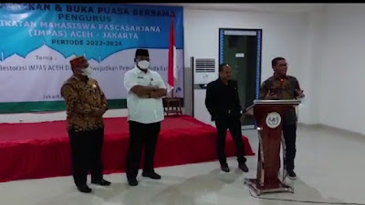 Ketum Panguyuban Aceh Serantau (PAS) menghadiri pelantikan Ketua IMPAS Jakarta - Aceh 