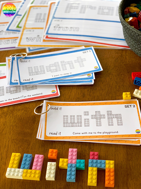 LEGO Sight Word Mats Dolch List | you clever monkey