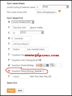 Cara Menambah Rating bintang di Postingan untuk blogspot