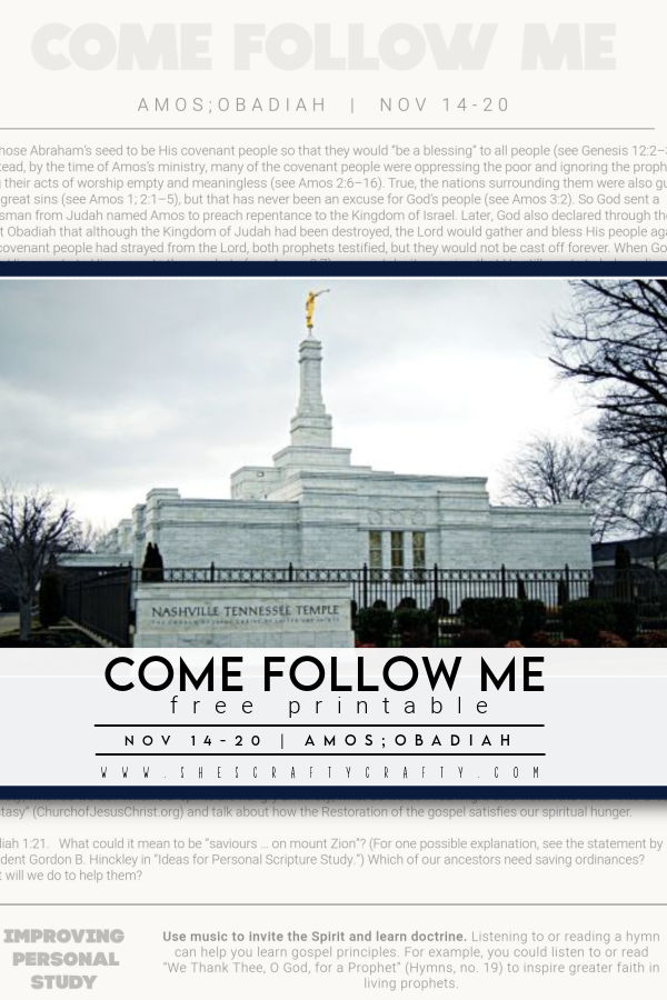 Come Follow Me Printable Nov 14 pinterest pin.