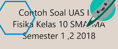 http://kelasnesia.blogspot.com - Contoh Soal UAS IPA Fisika Kelas 10 SMA/MA Semester 1 ,2 2018