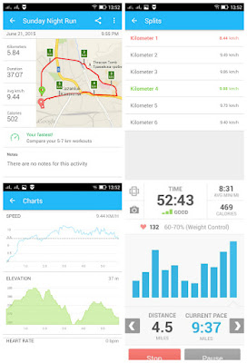 Runkeeper ти дава възможност да следиш различни показатели в реално време