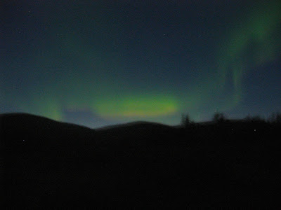 Glow of Northern lights starting up in northern labrador