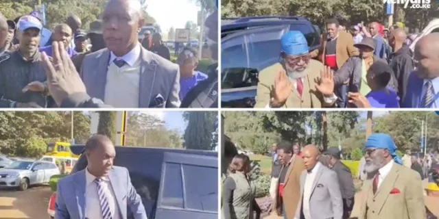 Maina Njenga sympathisers gathered near the DCI headquarters