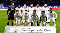 REAL MADRID C. F. Temporada 2021-22. Thibaut Courtois, David Alaba, Toni Kroos, Eder Militao, Casemiro, Benzema. Marco Asensio, Dani Carvajal, Eduardo Camavinga, Vinicius jr., Mendy. REAL MADRID C. F. 2 RAYO VALLECANO DE MADRID 1. Sábado 06/11/2021 21:00 horas. Campeonato de Liga de 1ª división, 13ª jornada. Madrid, estadio Santiago Bernabeu: 43.283 espectadores. Árbitro: Pablo González Fuertes, Asturias. VAR: Ignacio Iglesias Villanueva, Galicia. Entrenadores: Real Madrid: Carlo Ancelotti. Rayo Vallecano: Andoni Iraola. GOLES: 1-0: 14’, Toni Kroos. 2-0: 38’, Karim Benzema. 2-1: 76’, Radamel Falcao.