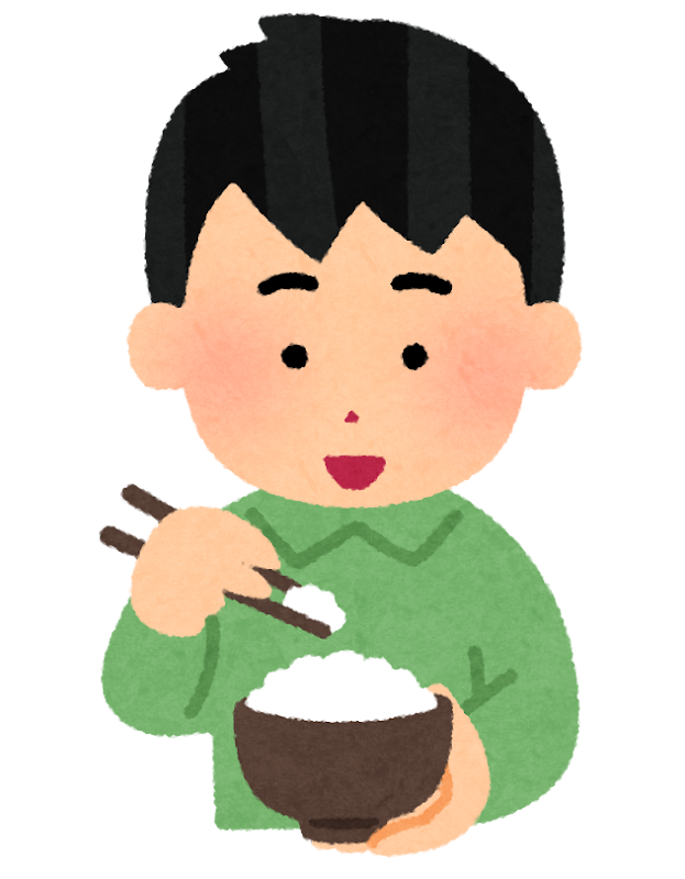 いろいろな箸でご飯を食べる人のイラスト かわいいフリー素材集 いらすとや