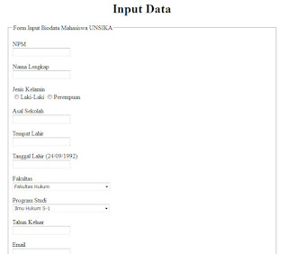 Program PHP Biodata Mahasiswa Sederhana