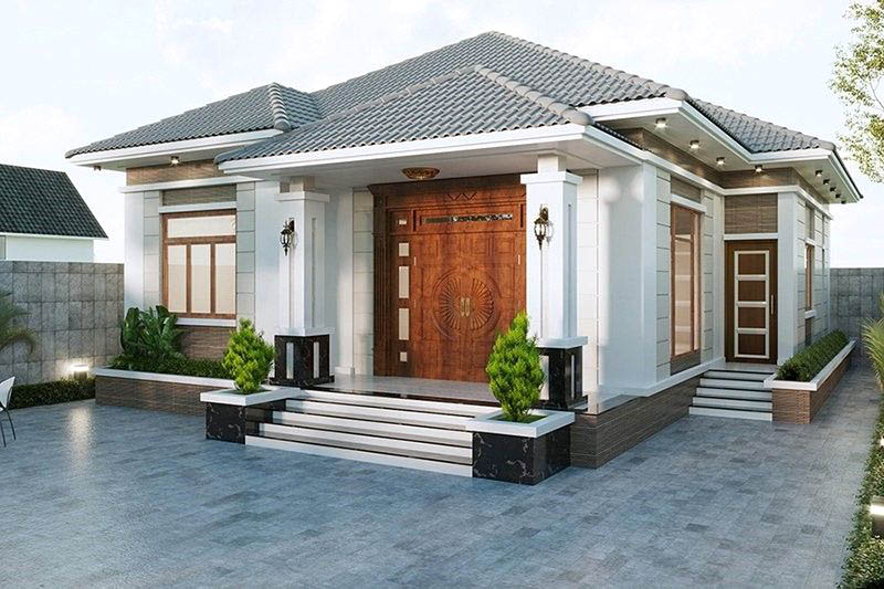 Nhà cấp 4 mái Nhật hiện đại tại Hai Bà Trưng, Phủ Lý, Hà Nam
