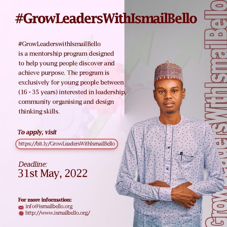 Apply GrowLeadersWithIsmailBello Fellowship Programme