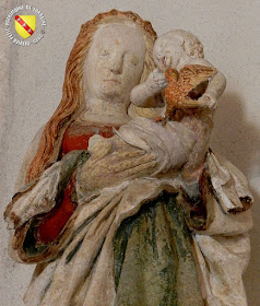 MARTHEMONT (54) - Eglise paroissiale : Vierge à l'Enfant (XVIe siècle)