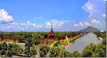 Myanmar Mandalay Palace Wall Moat and Hill