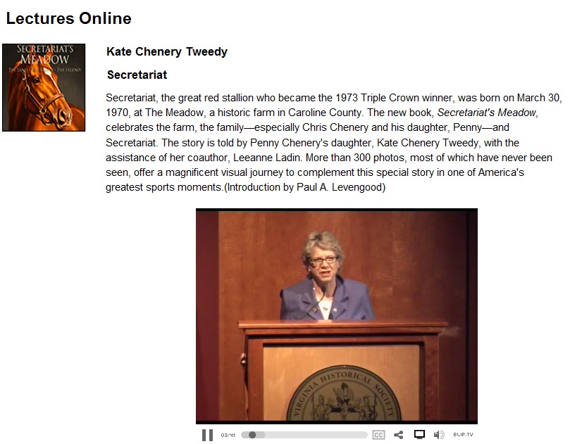 Kate Chenery Tweedy daughter of Penny Chenery and Jack Tweedy 