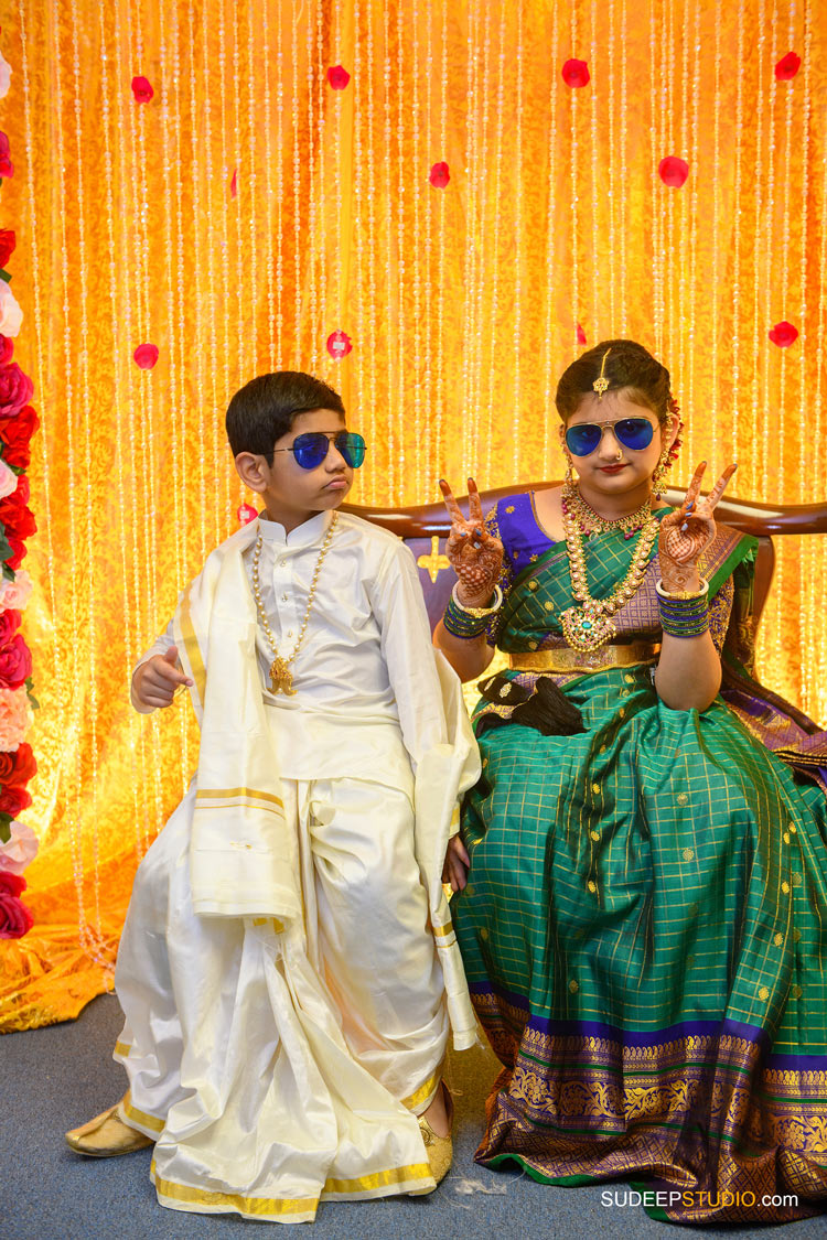 Saree and Dhoti Ceremony Photography by Ann Arbor Novi Indian Hindu Event Photographer