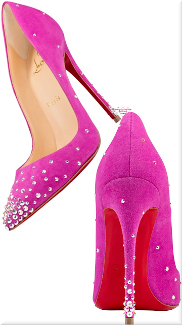 ♦Pink Christian Louboutin Degrastrass suede pumps #christianlouboutin #shoes #pink #brilliantluxury