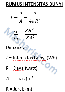 Kumpulan Contoh Soal dan Pembahasan Intensitas dan Taraf Intensitas Bunyi serta Rumusnya. Lengkap