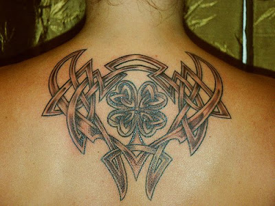 celtic shamrock tattoos. Celtic Shamrock-Tribal back