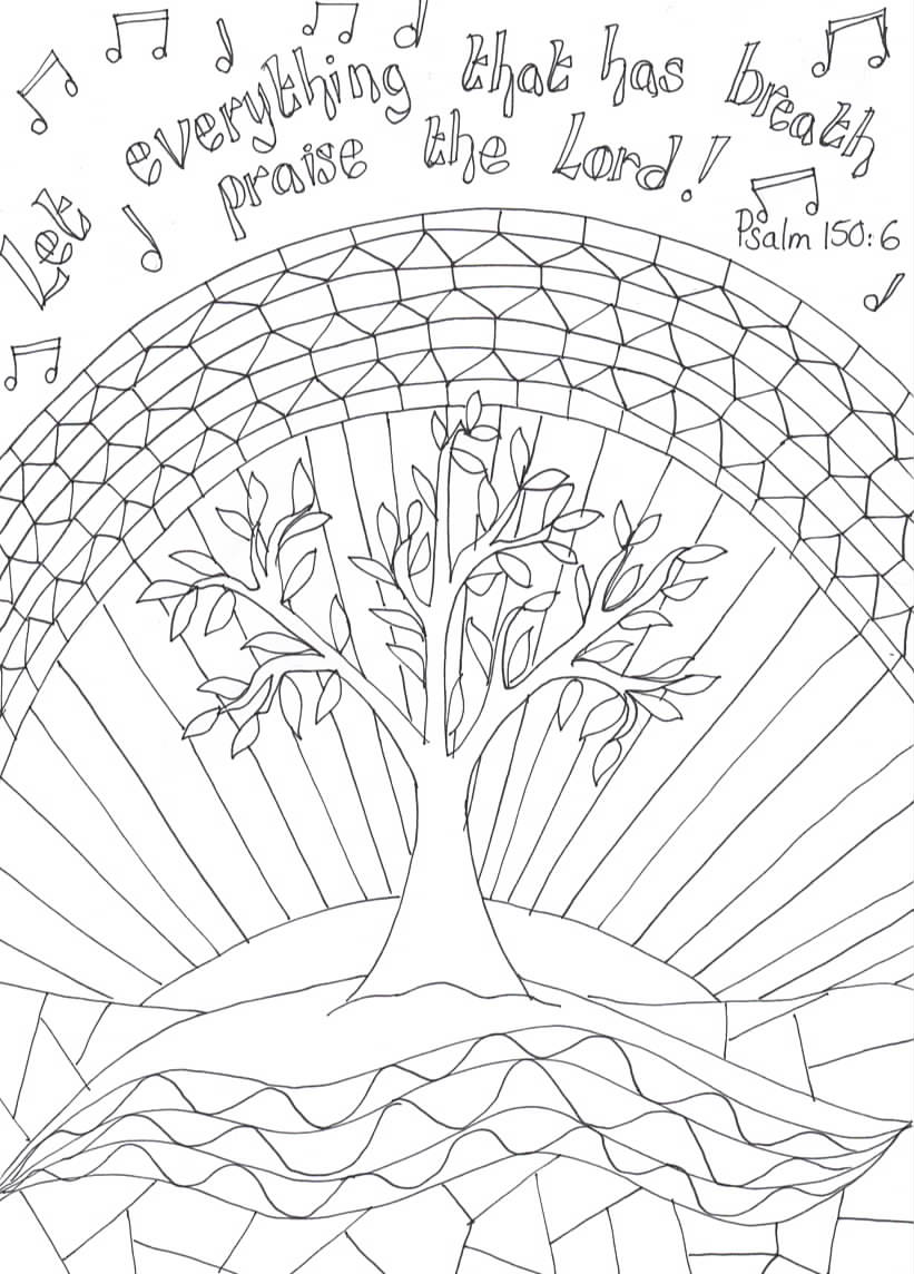Download Flame: Creative Children's Ministry: Printable Reflective Worship Colouring Sheet: Psalm 150