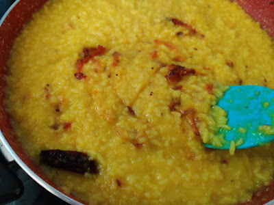 dal tadka with rice in form of khichdi