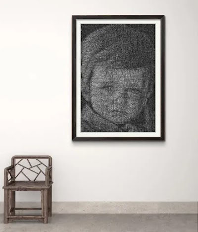 Custom String Art Portrait,(𝒃𝒂𝒅𝒈𝒆 𝒐𝒏 𝒚𝒐𝒖𝒓 child 𝒑𝒉𝒐𝒕𝒐.) – Premium Edition