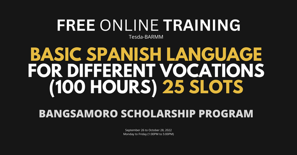 Basic Spanish Language | FREE Online Training | Tesda-BARMM