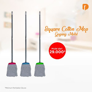 Square Cotton MOP Gagang Metal Set (Set of 36)