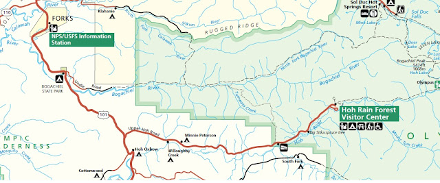 Hoh Rain Forest Map - Olympic NP