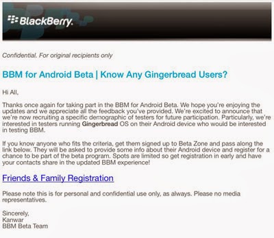 Aplikasi BBM Resmi Untuk Android versi 2 Gingerbread Akan Hadir?