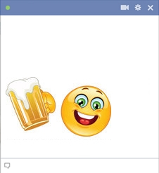 Beer smiley for facebook