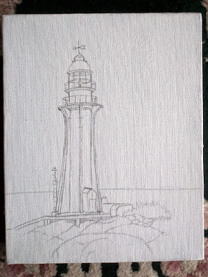 lighthouse oil painting